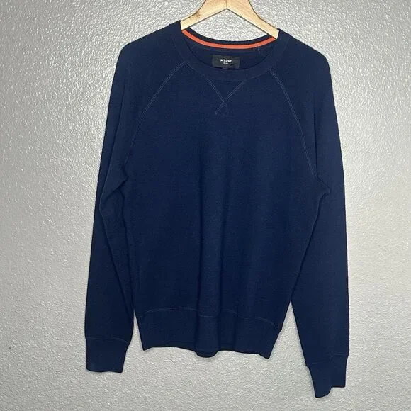 Jack Spade Navy Blue Men’s Wool Sweater Size Medium M - Picture 1 of 6